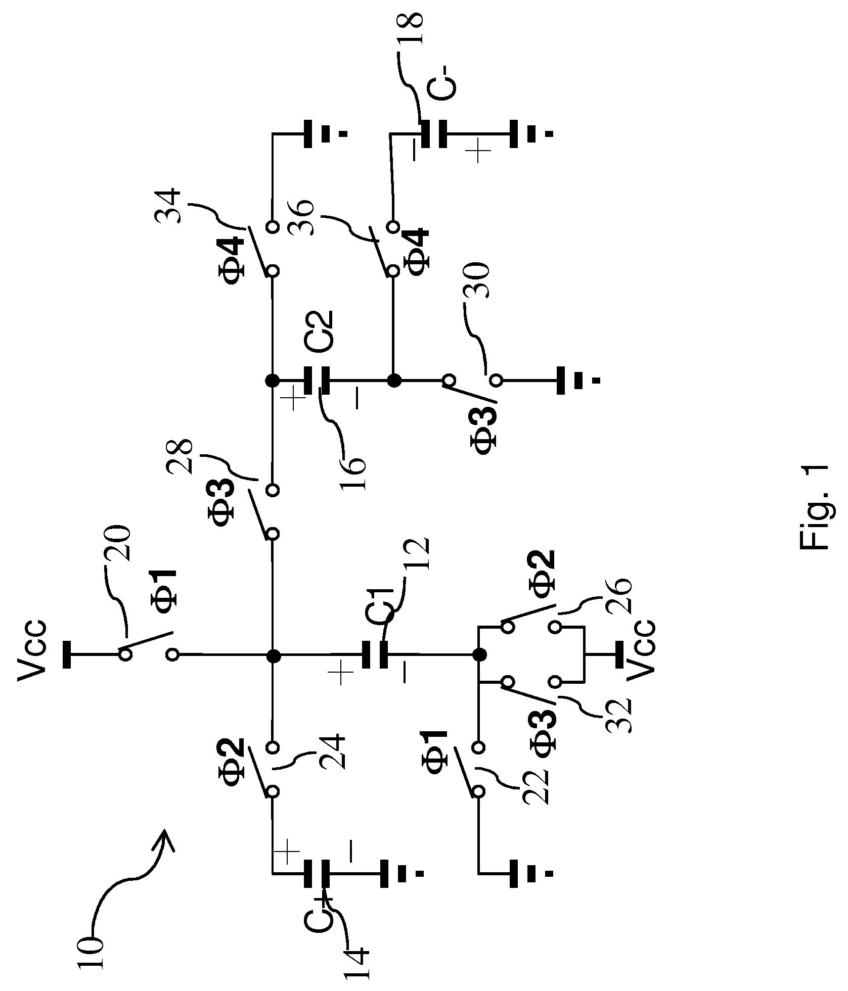 Charge pump circuit with bipolar output