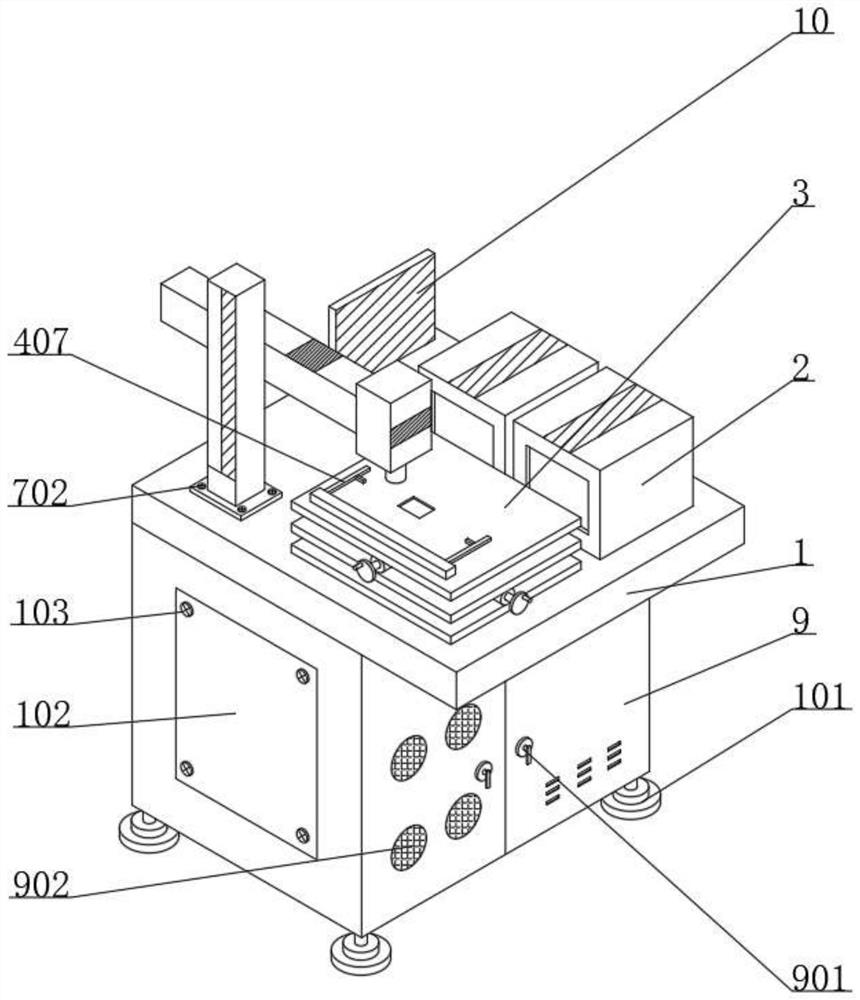 Laser marking machine with defective product detection and classification structure