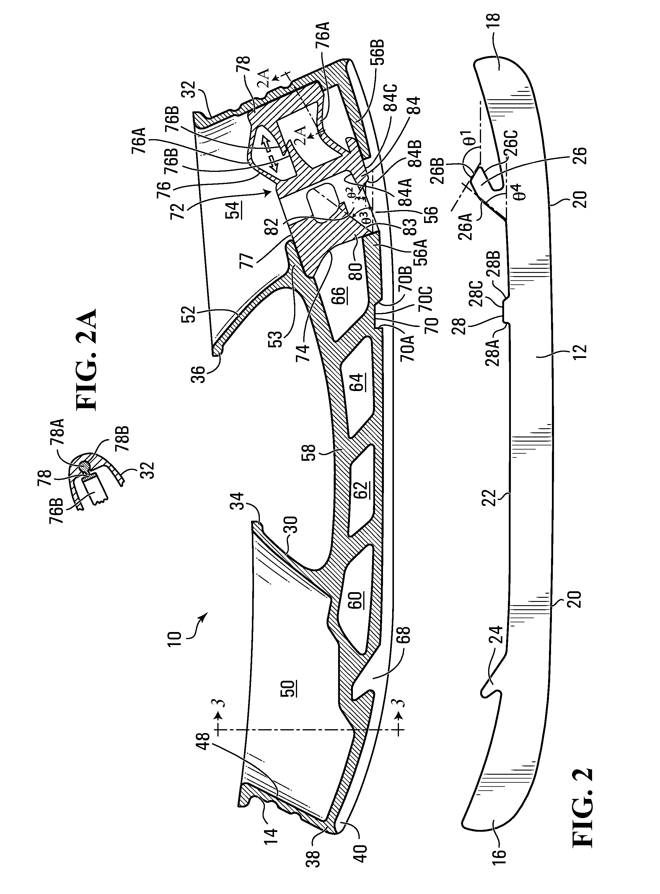 Ice skate blade assembly