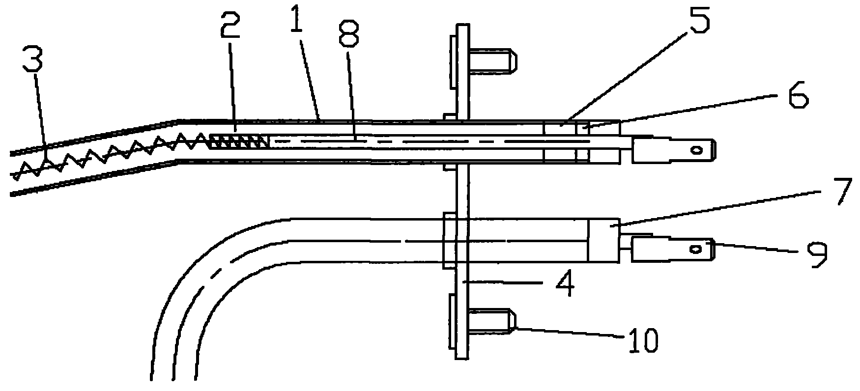 Electric heating tube made of hexagonal boron nitride and mixed heat conducting material thereof