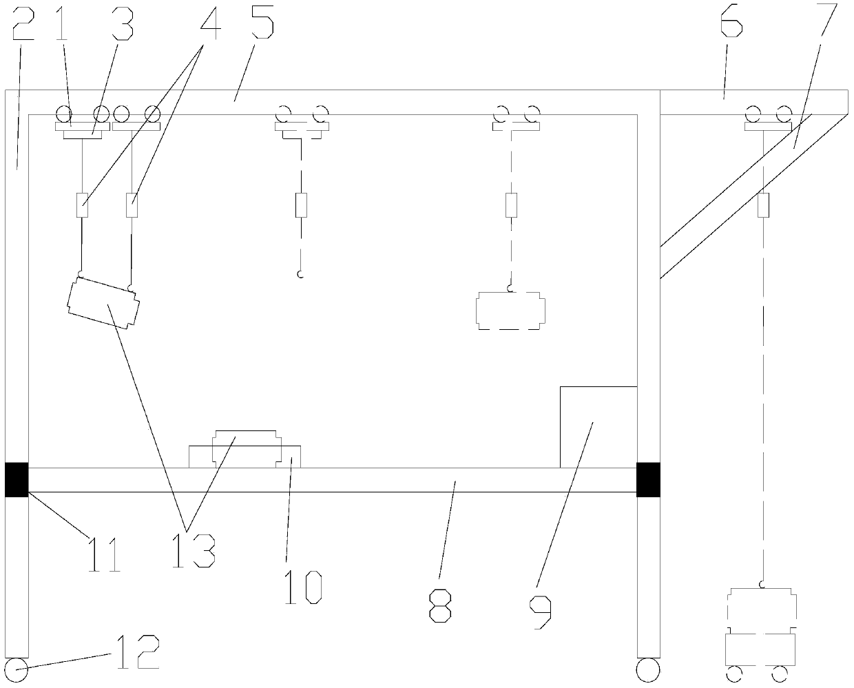 Support frame for mounting precast beam jack