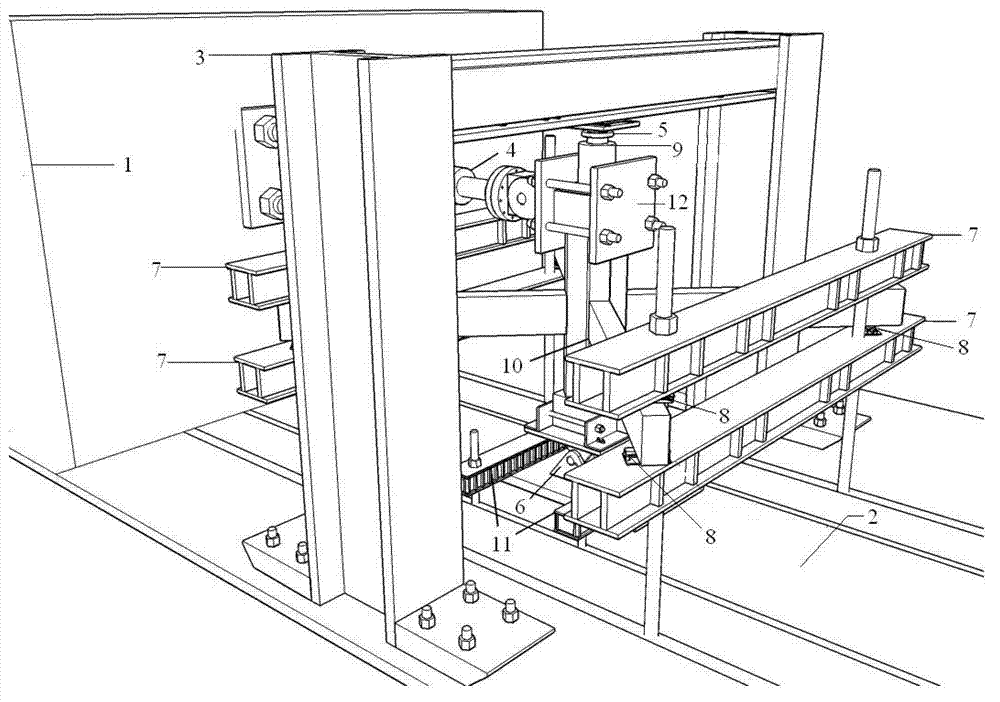 Loading device applicable to space specially-shaped column node test