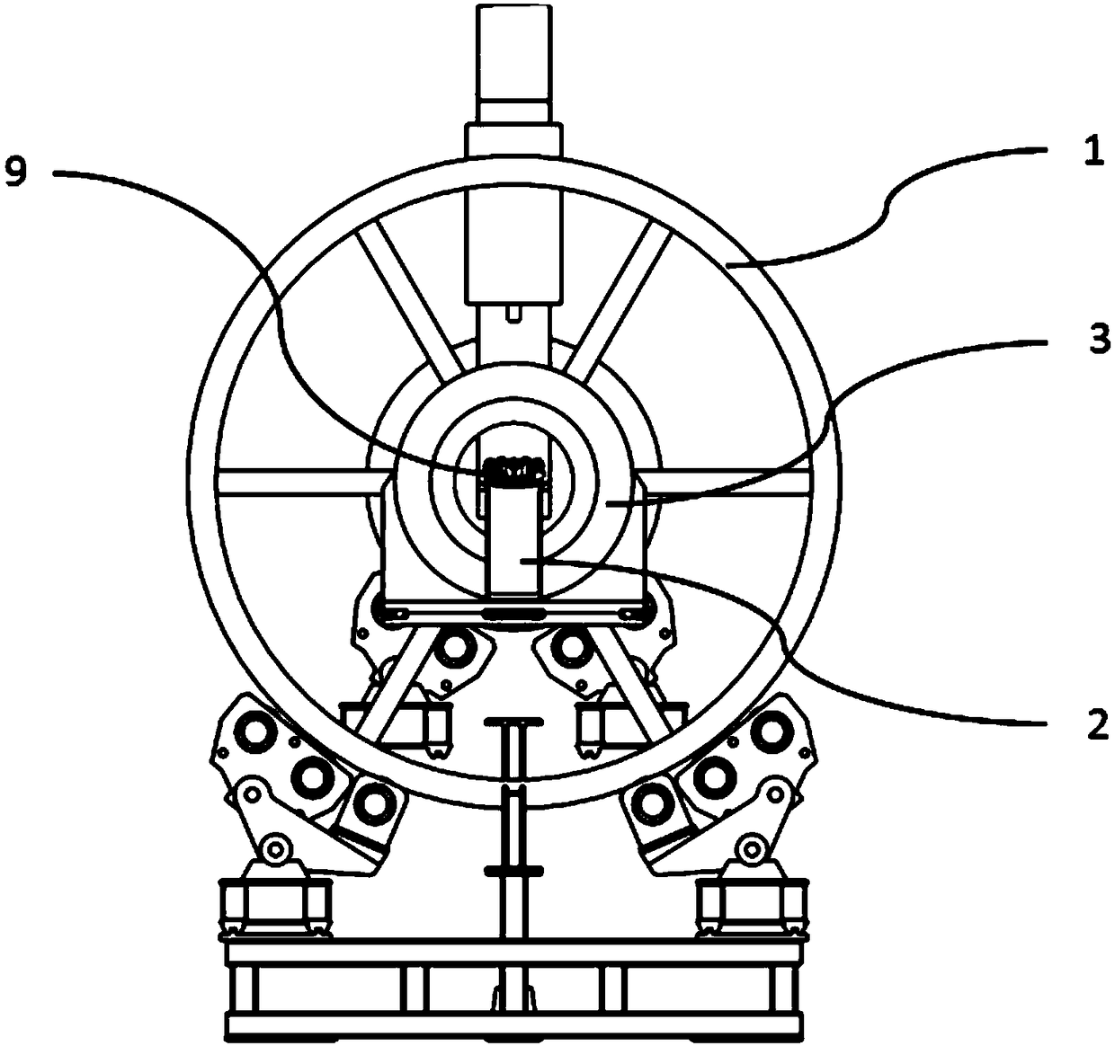 Proton radiotherapy rack with imaging device