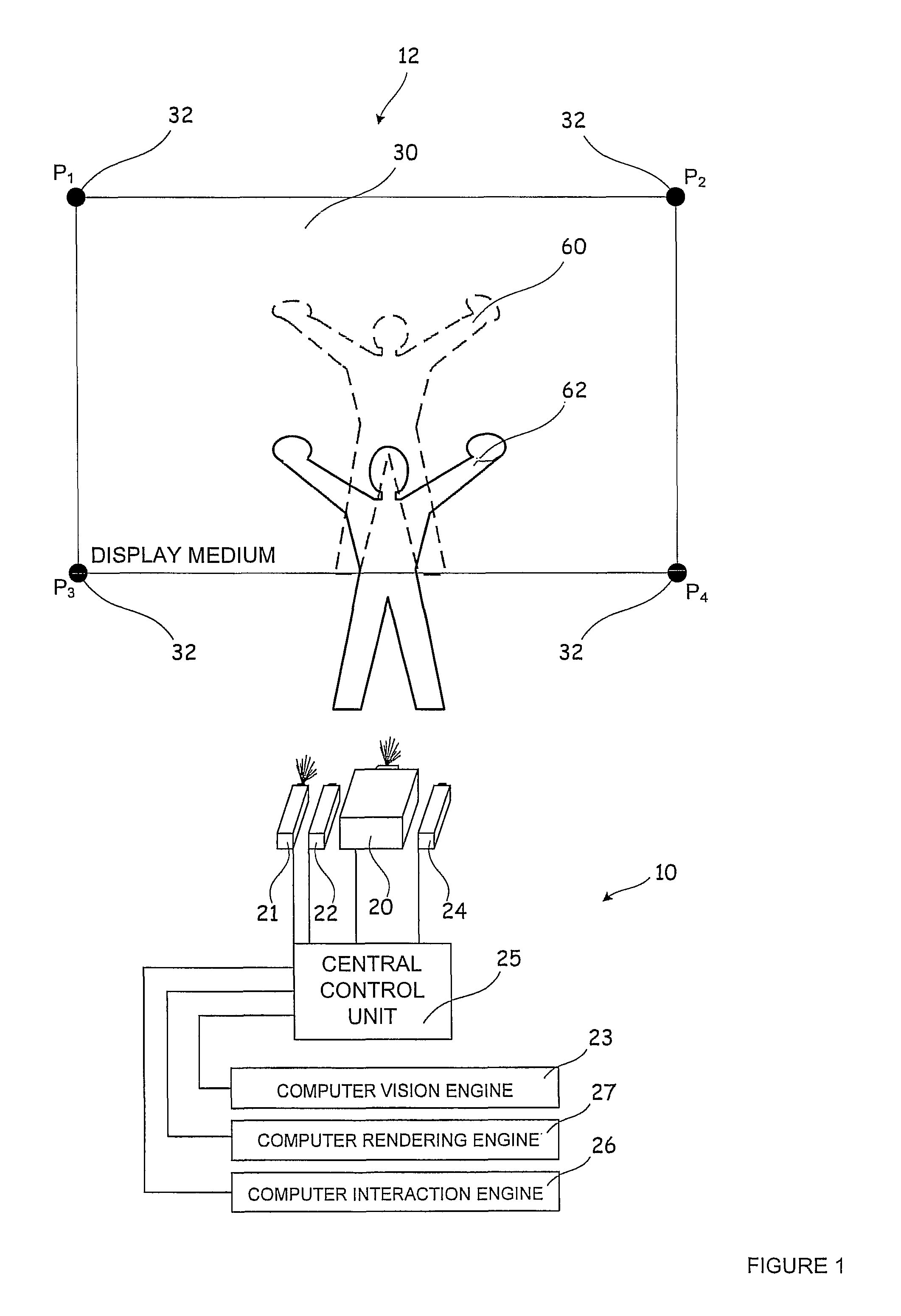 System and associated methods of calibration and use for an interactive imaging environment