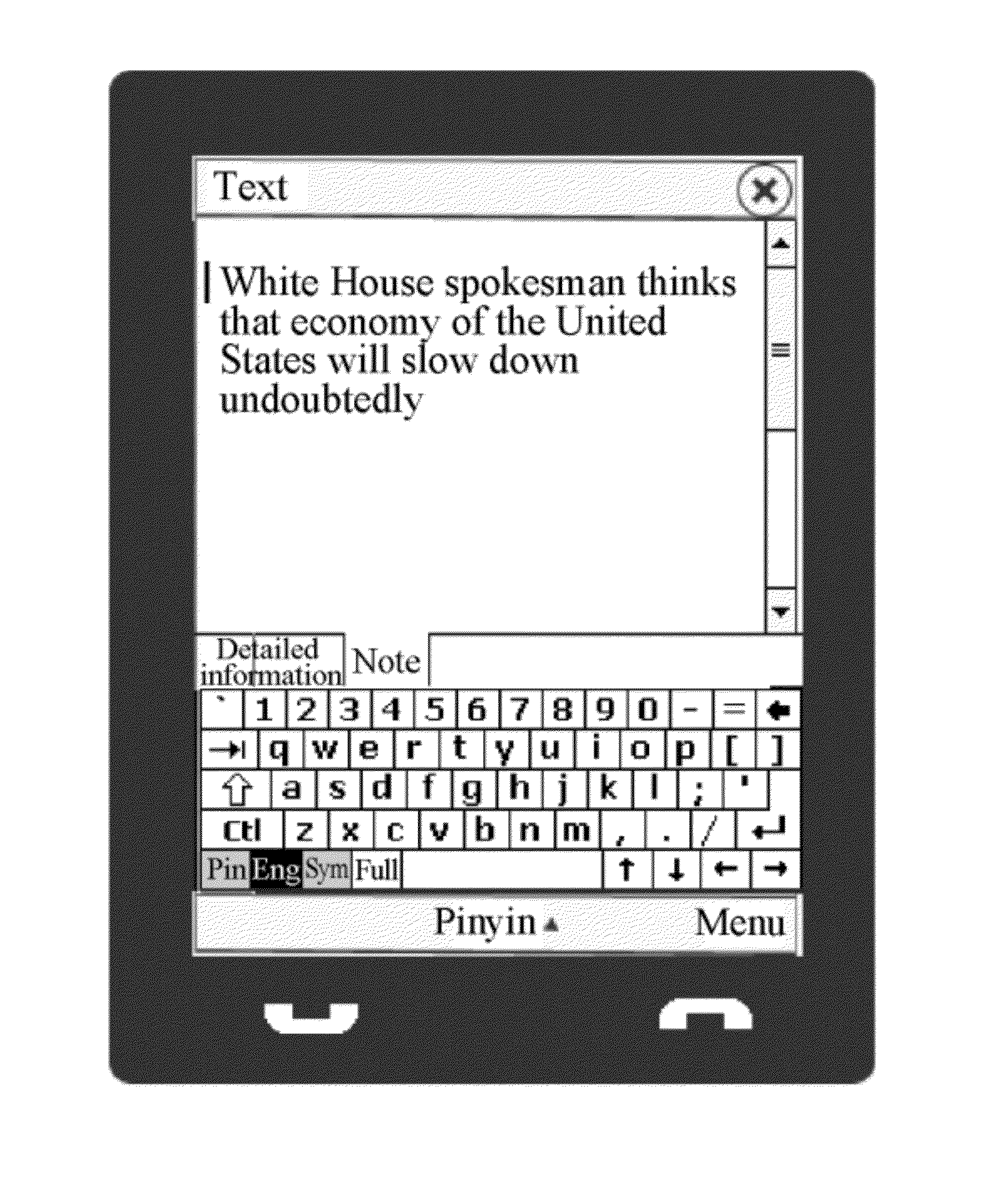 Method and system for inputting contact information