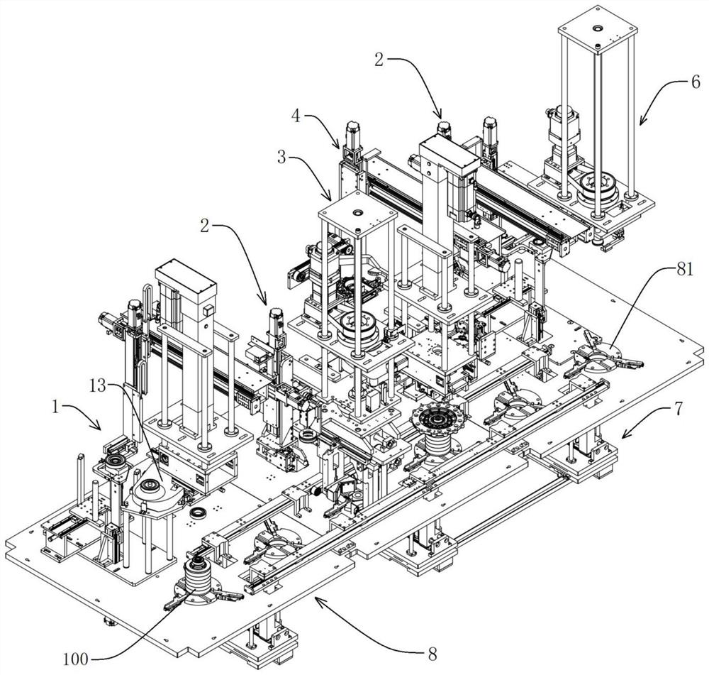 Multi-station loading mechanism and motor bearing assembly equipment