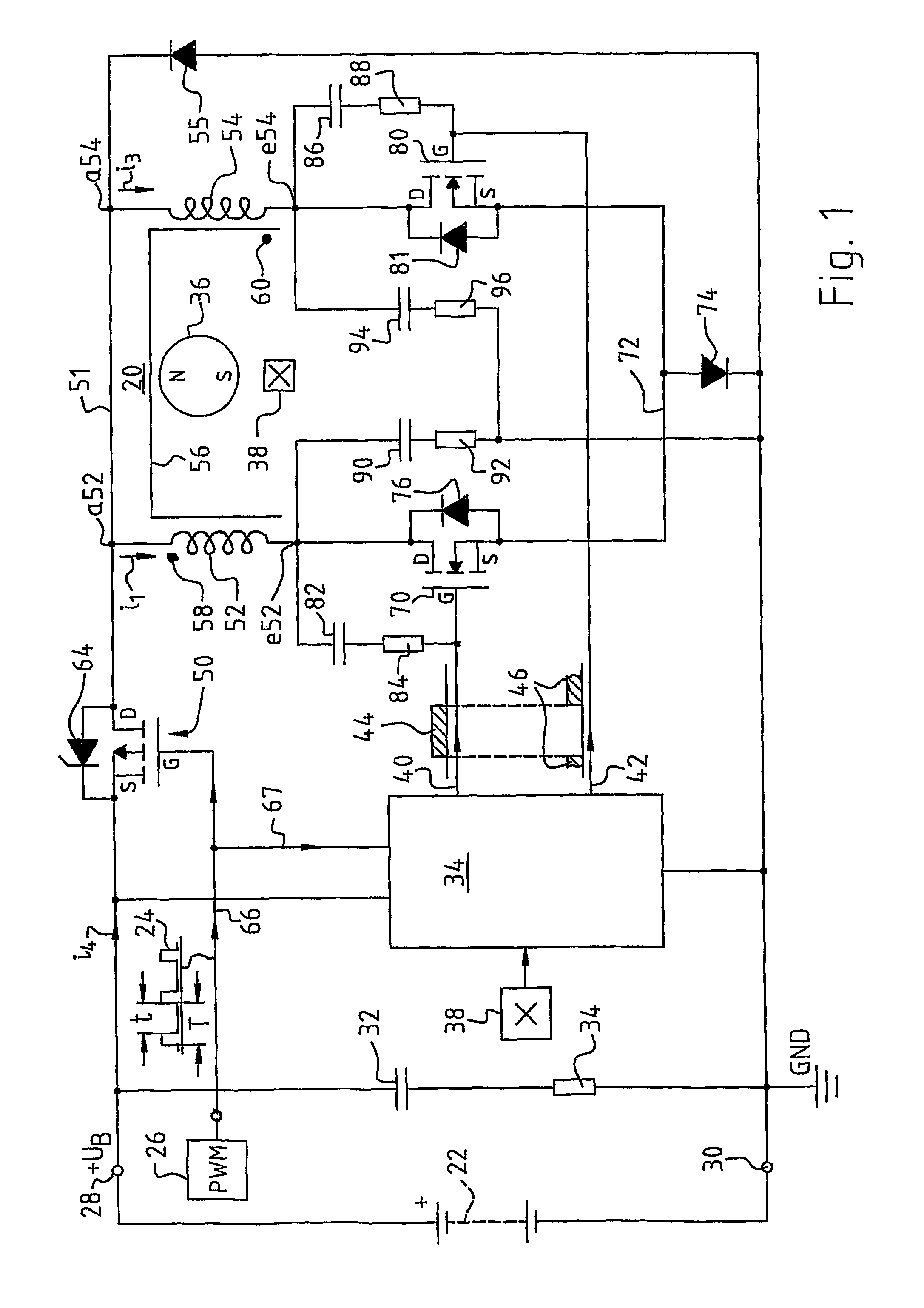 Method for operation of a two-stranded electronically commutated motor, and motor for carrying out said method