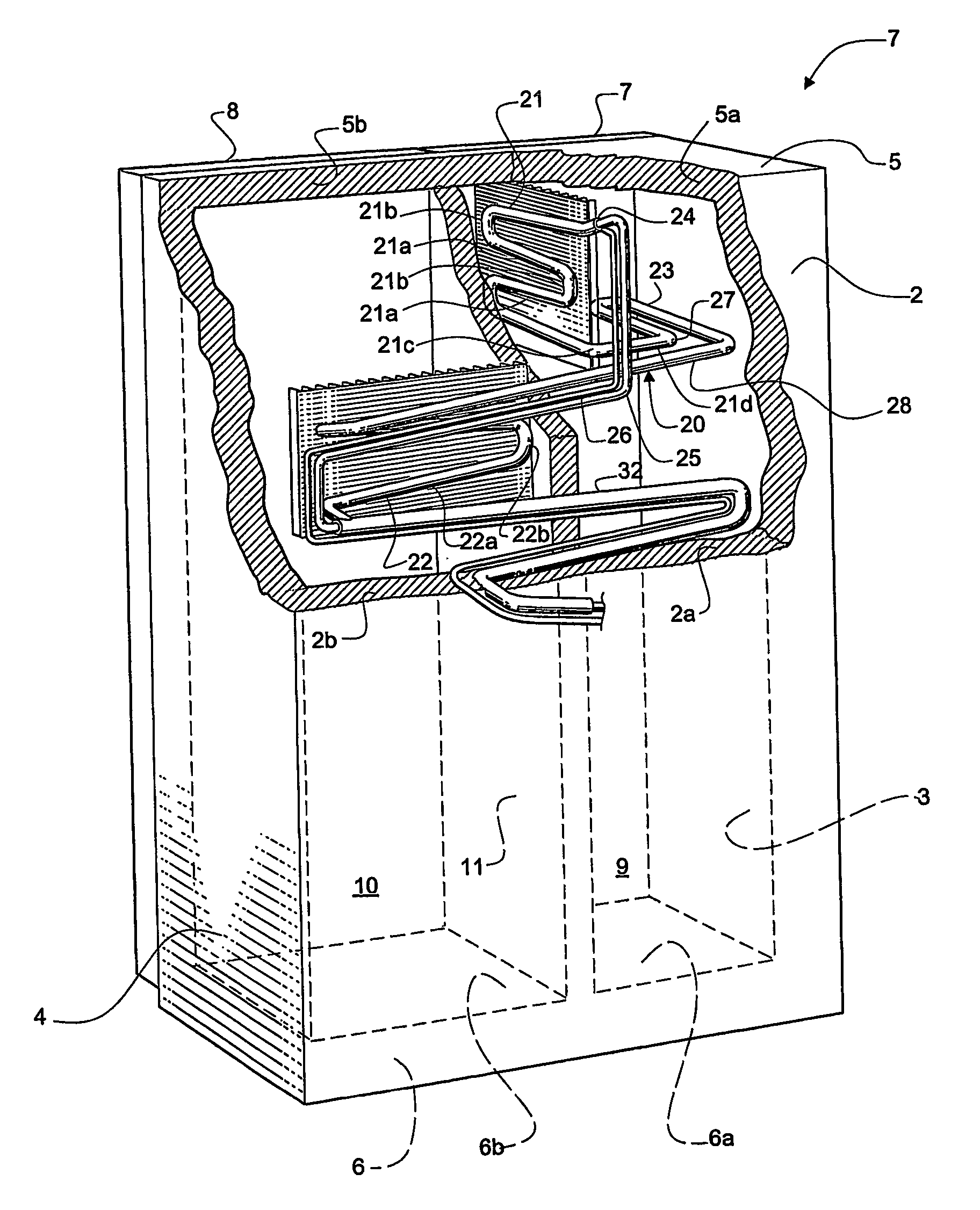 Absorption refrigerator with ice-maker