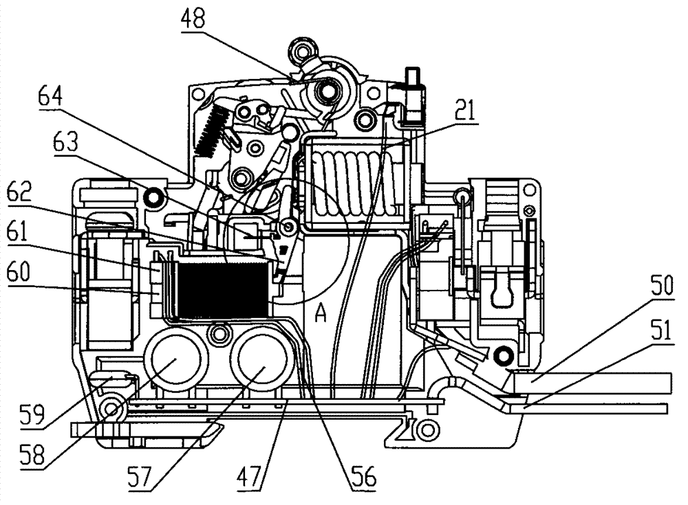 Un-lengthened 18mm-width multifunctional residual current circuit breaker