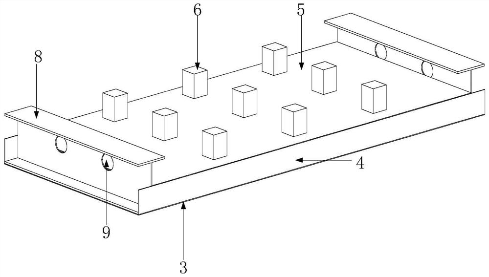 A cast-in-situ concrete invisible beam floor with separated pipelines and its construction method