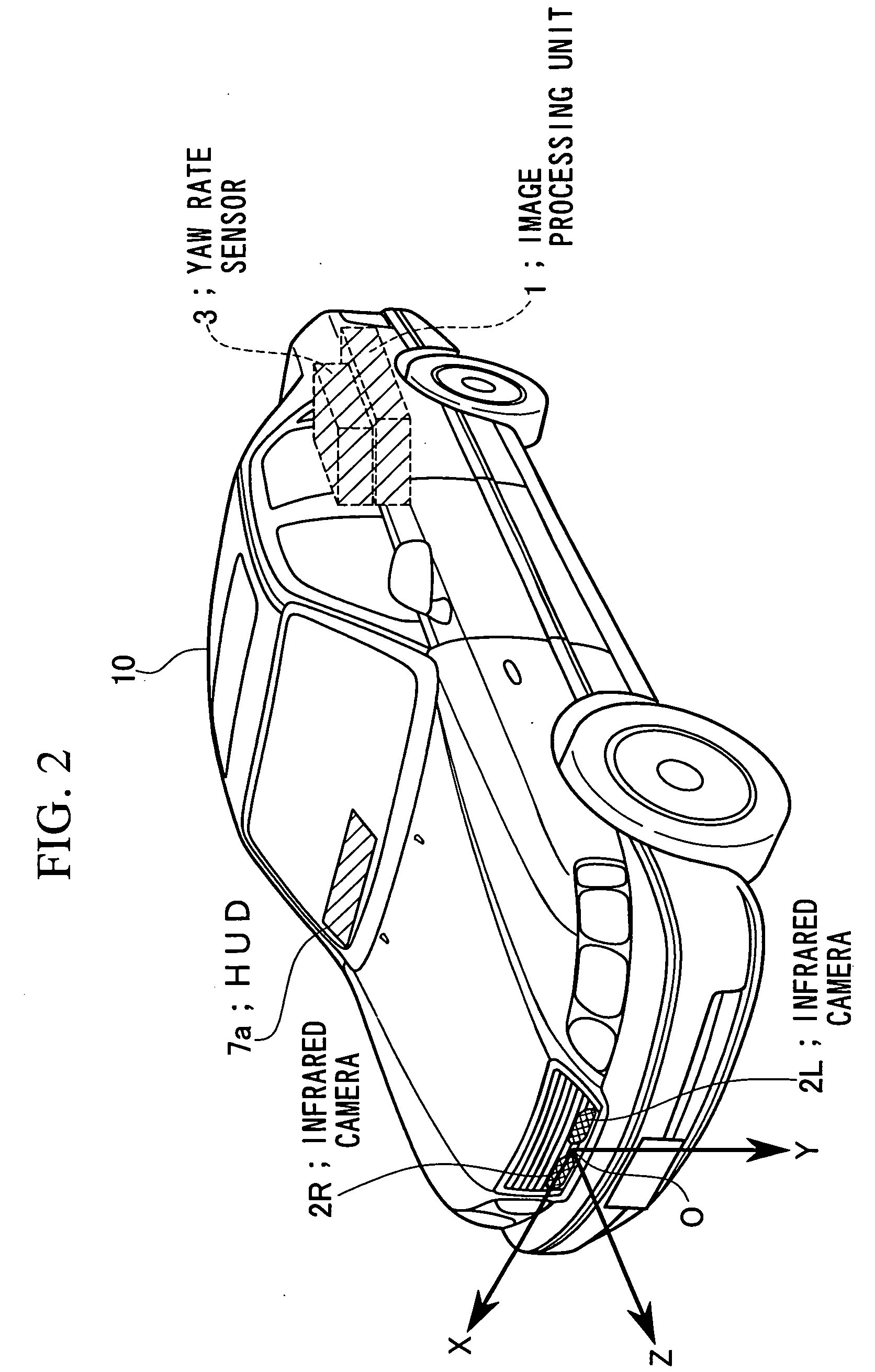 Vehicle zone monitoring apparatus