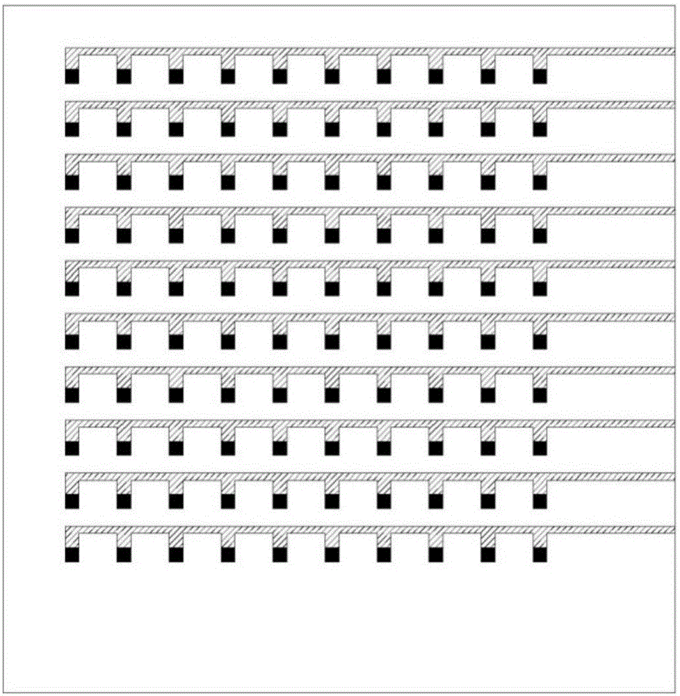 Two-dimensional planar temperature field test sensing element and manufacturing method thereof