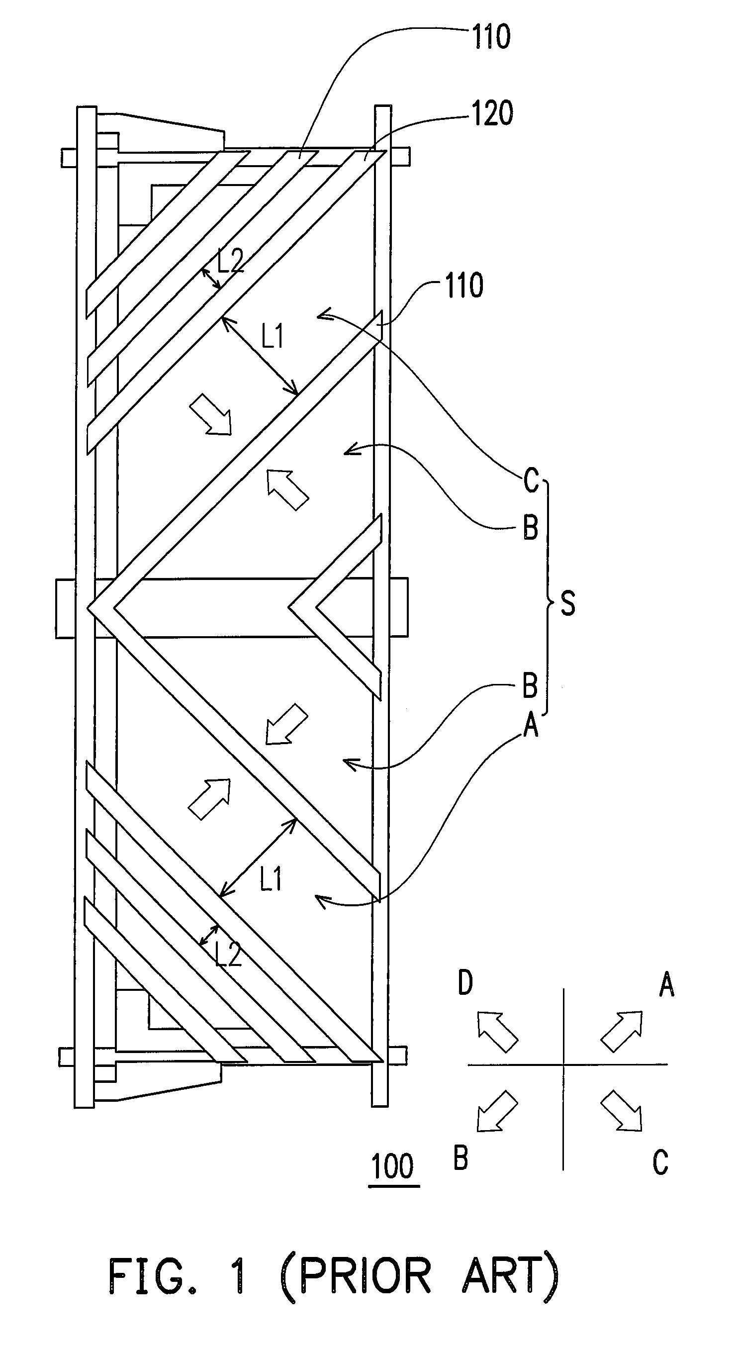 Multi-domain vertical alignment liquid crystal display panel