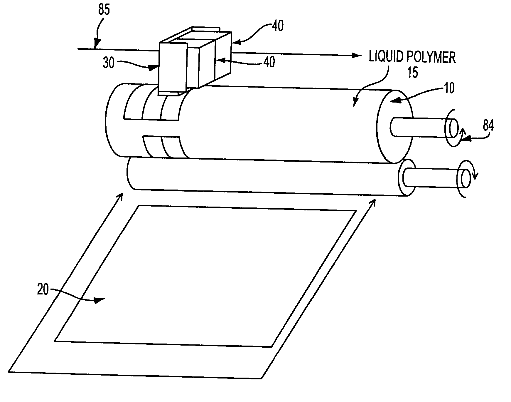 Apparatus and method for ink-jet printing onto an intermediate drum in a helical pattern