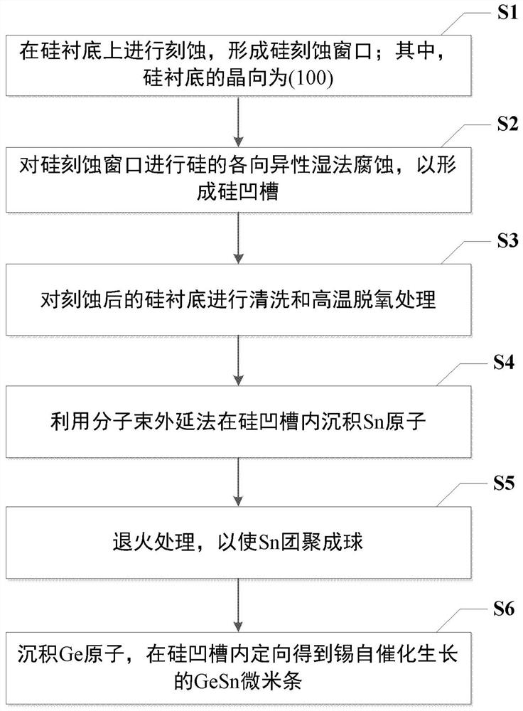 Directional heteroepitaxy method and silicon-based germanium tin alloy material