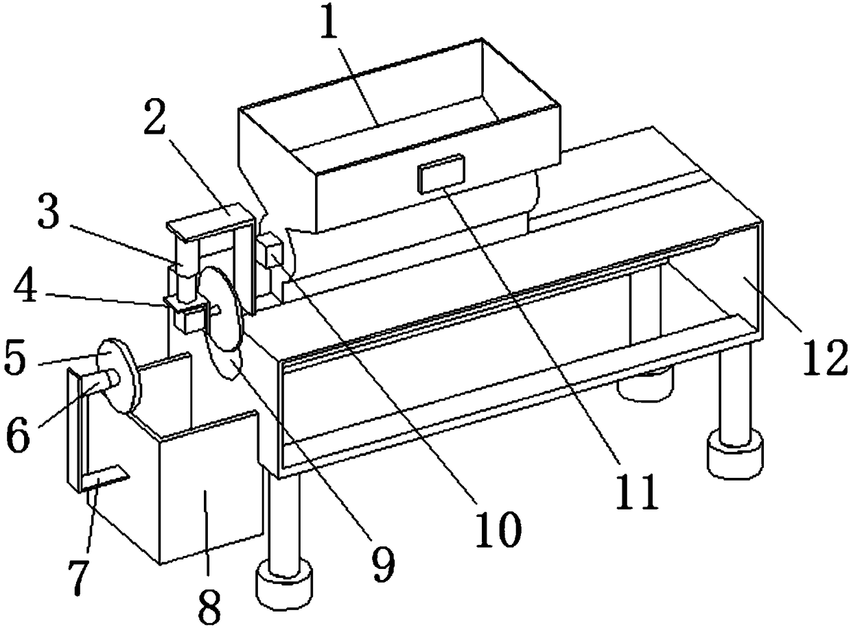 Wheat straw preprocessing cutting device