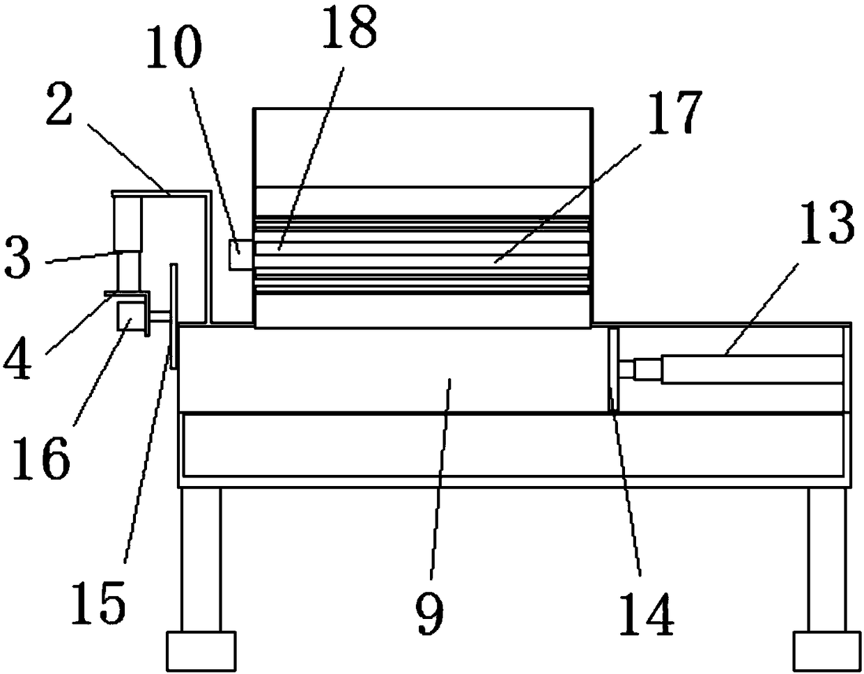 Wheat straw preprocessing cutting device