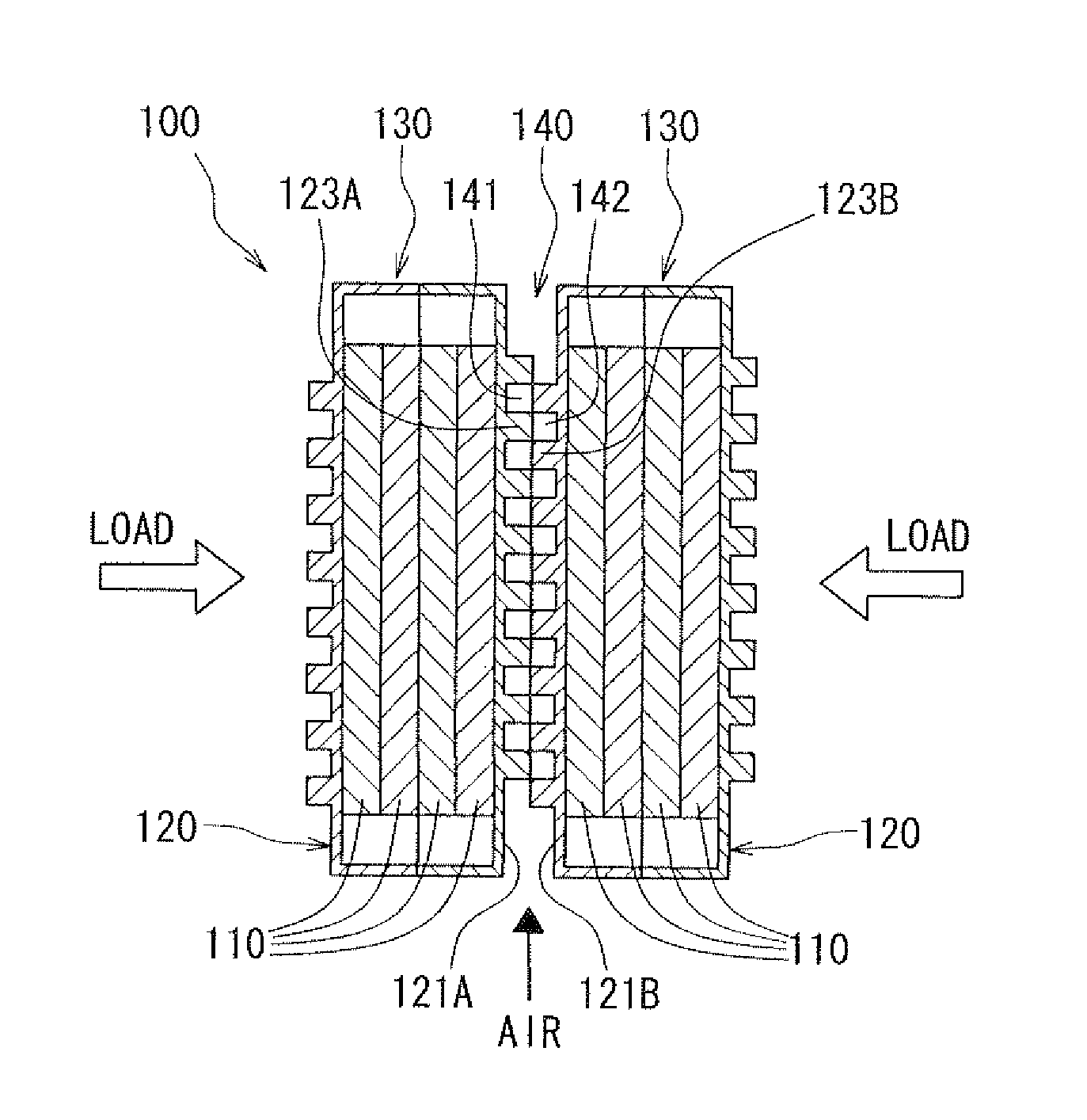 Battery pack with cooling passage