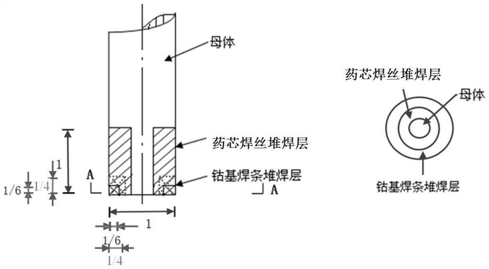 A kind of manufacturing method of perforated needle compound surfacing welding