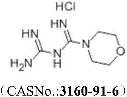 Sterilizing composition containing zinc thiazole and moroxydine hydrochloride and preparation and application of sterilizing composition