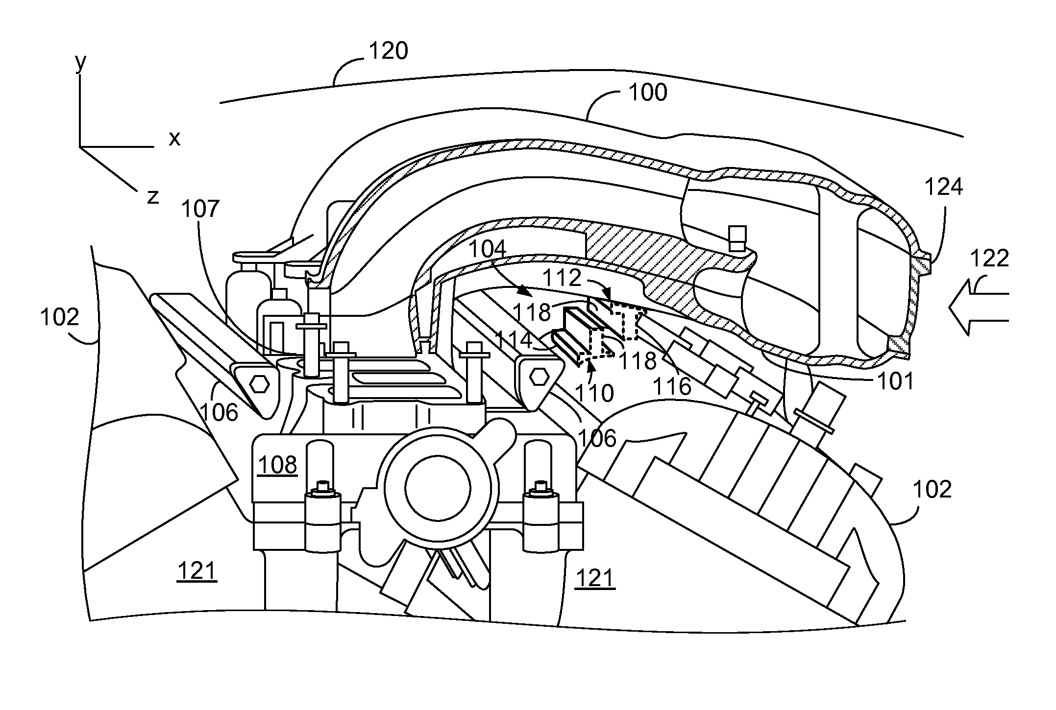 Component catch for crash robustness