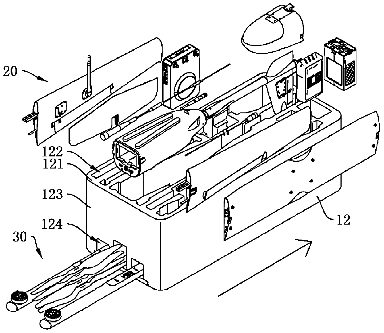 Unmanned aerial vehicle packaging box and unmanned aerial vehicle set