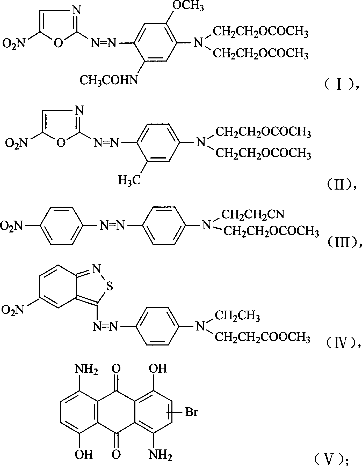 Disperse dye mixture and its product