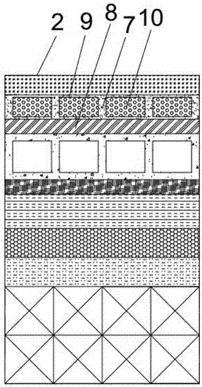 Rainwater collecting ecological porous road surface having functions of purifying air and preventing frost heave