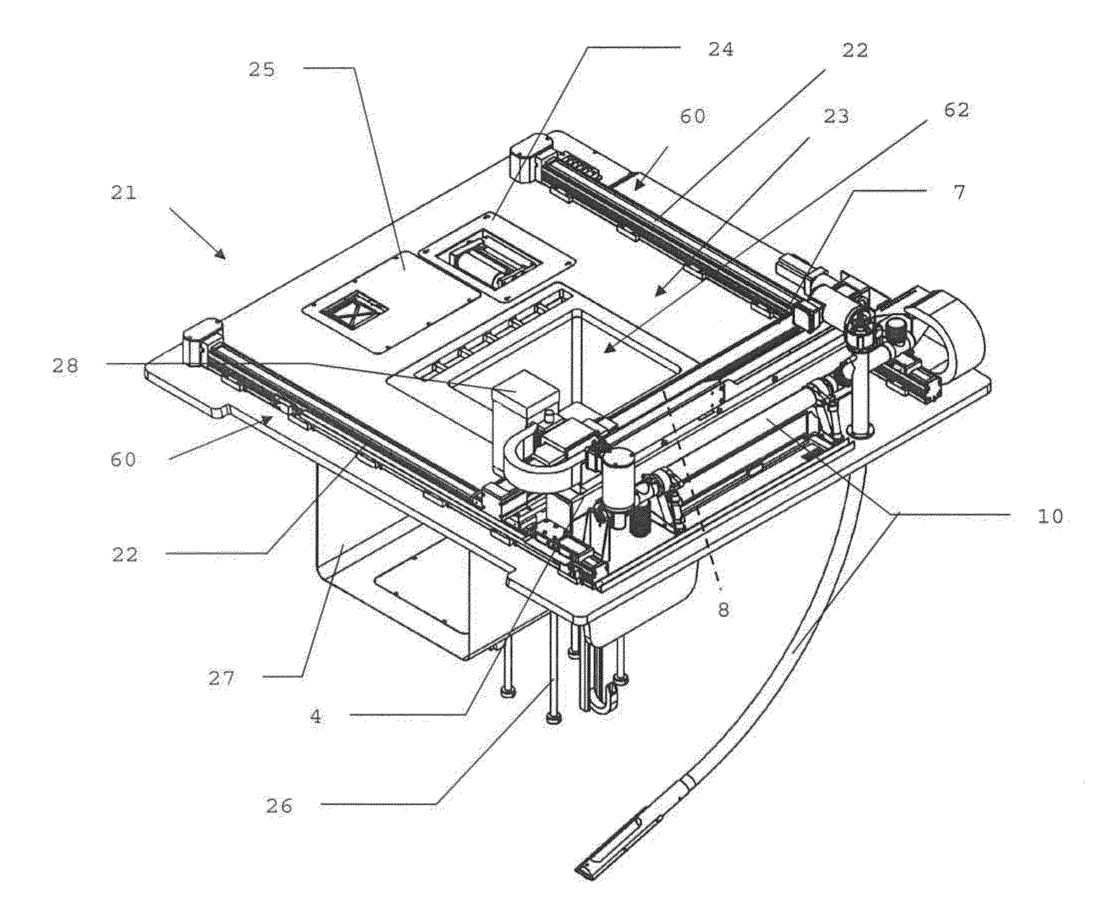 Device for the layer-wise production of patterns