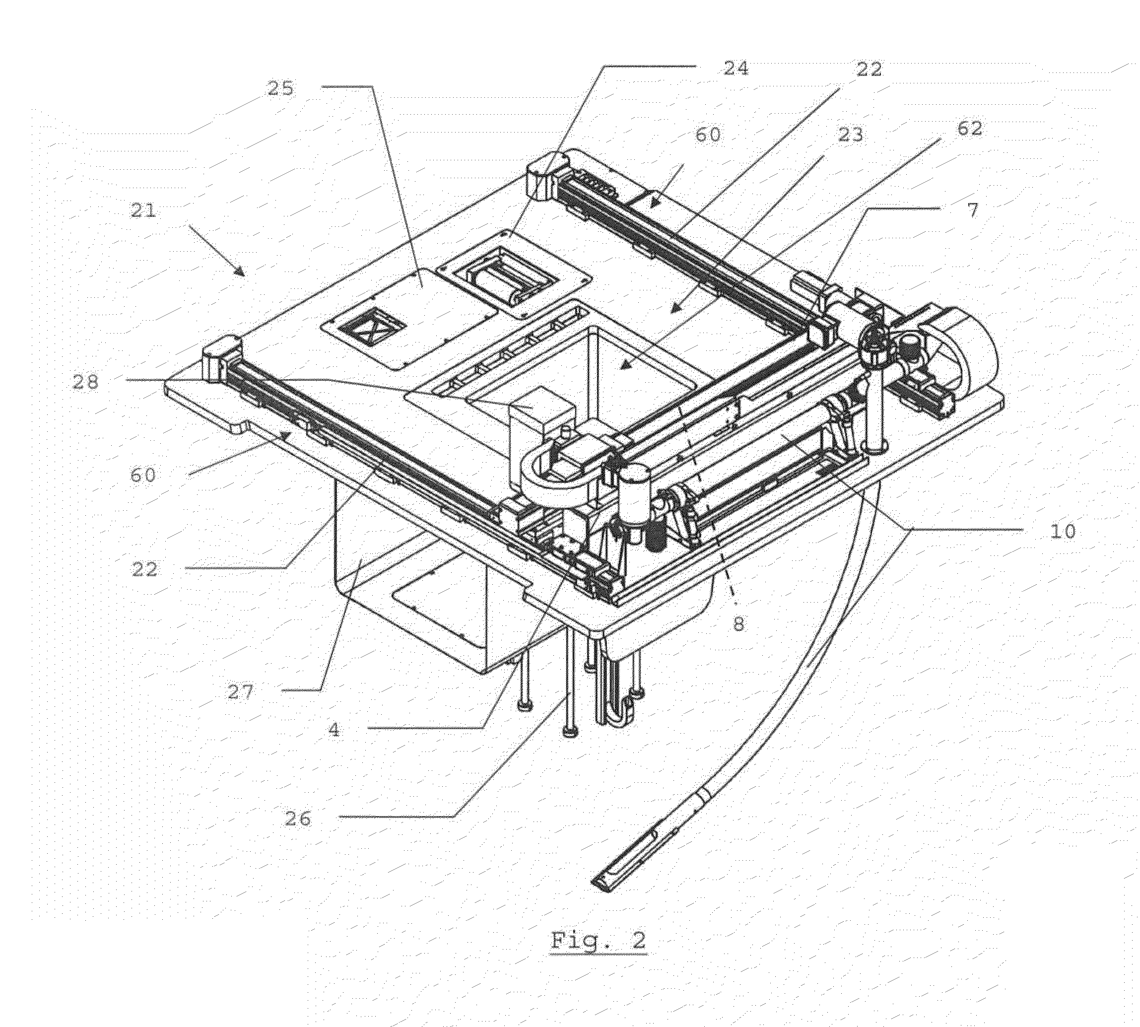 Device for the layer-wise production of patterns