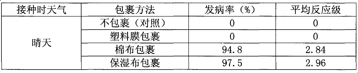 Method for artificially inducing field wheat scab