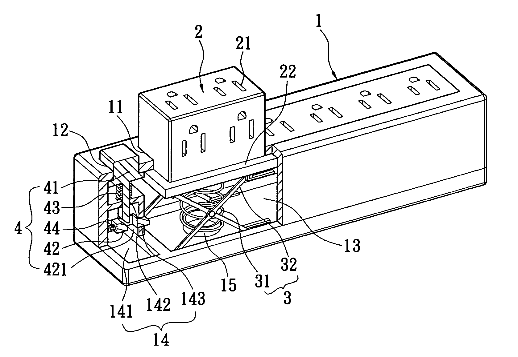 Surge protector with spatial variation