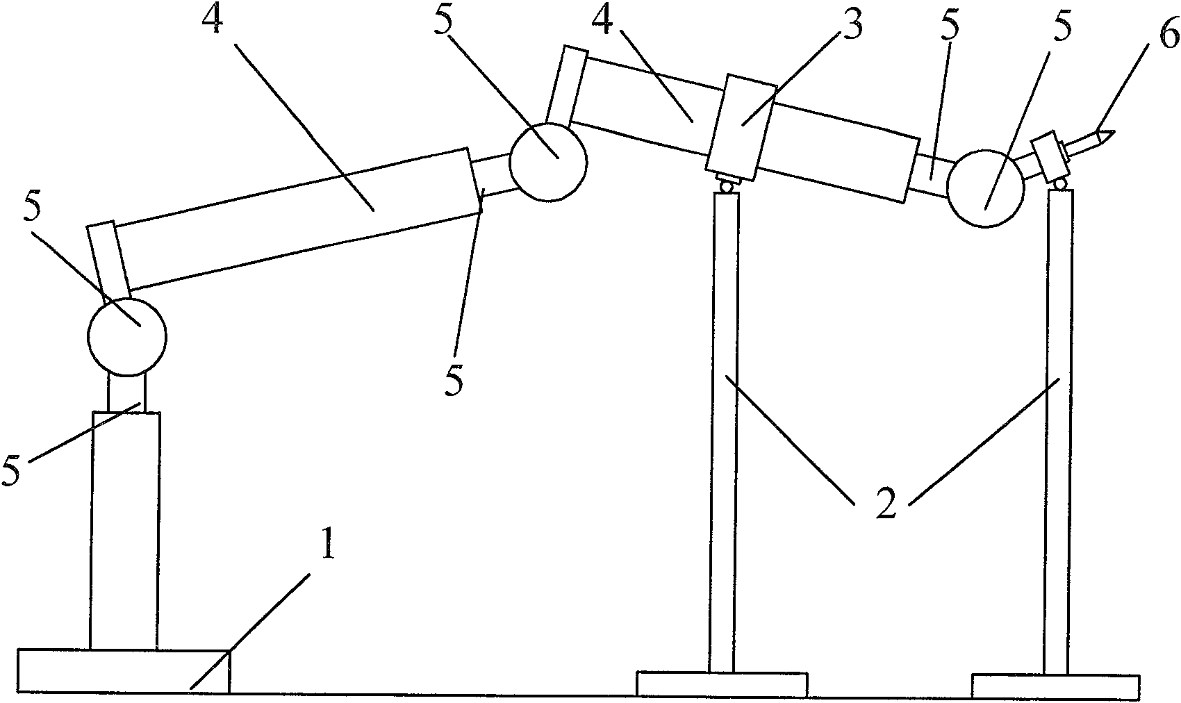 Six-freedom degree articulated flexible COMERO high precision calibration method