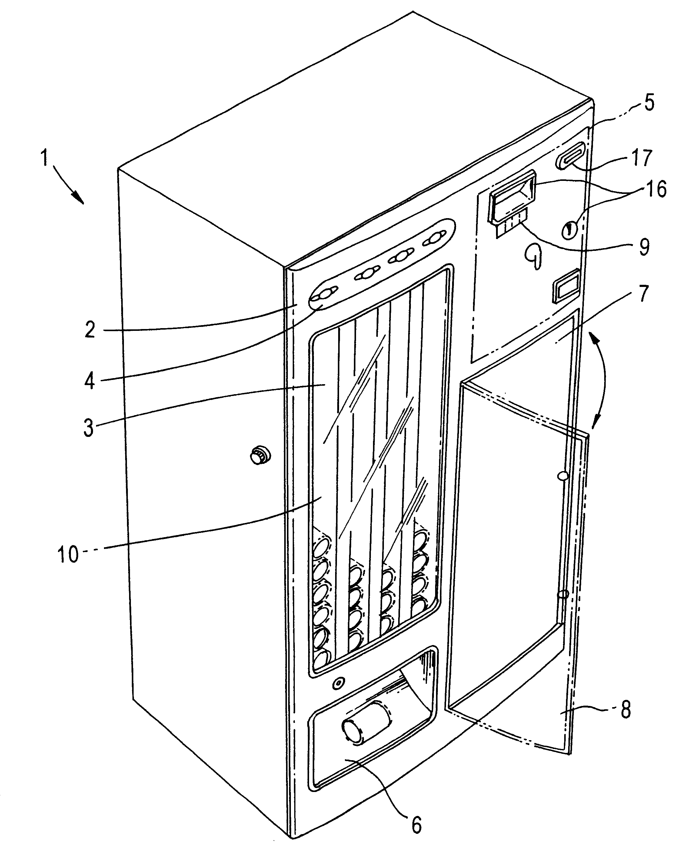 Vending machine and concurrently ice-box