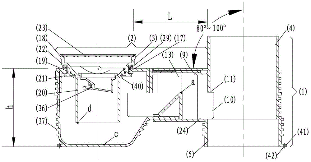 A kind of building pre-buried balcony drainage collector