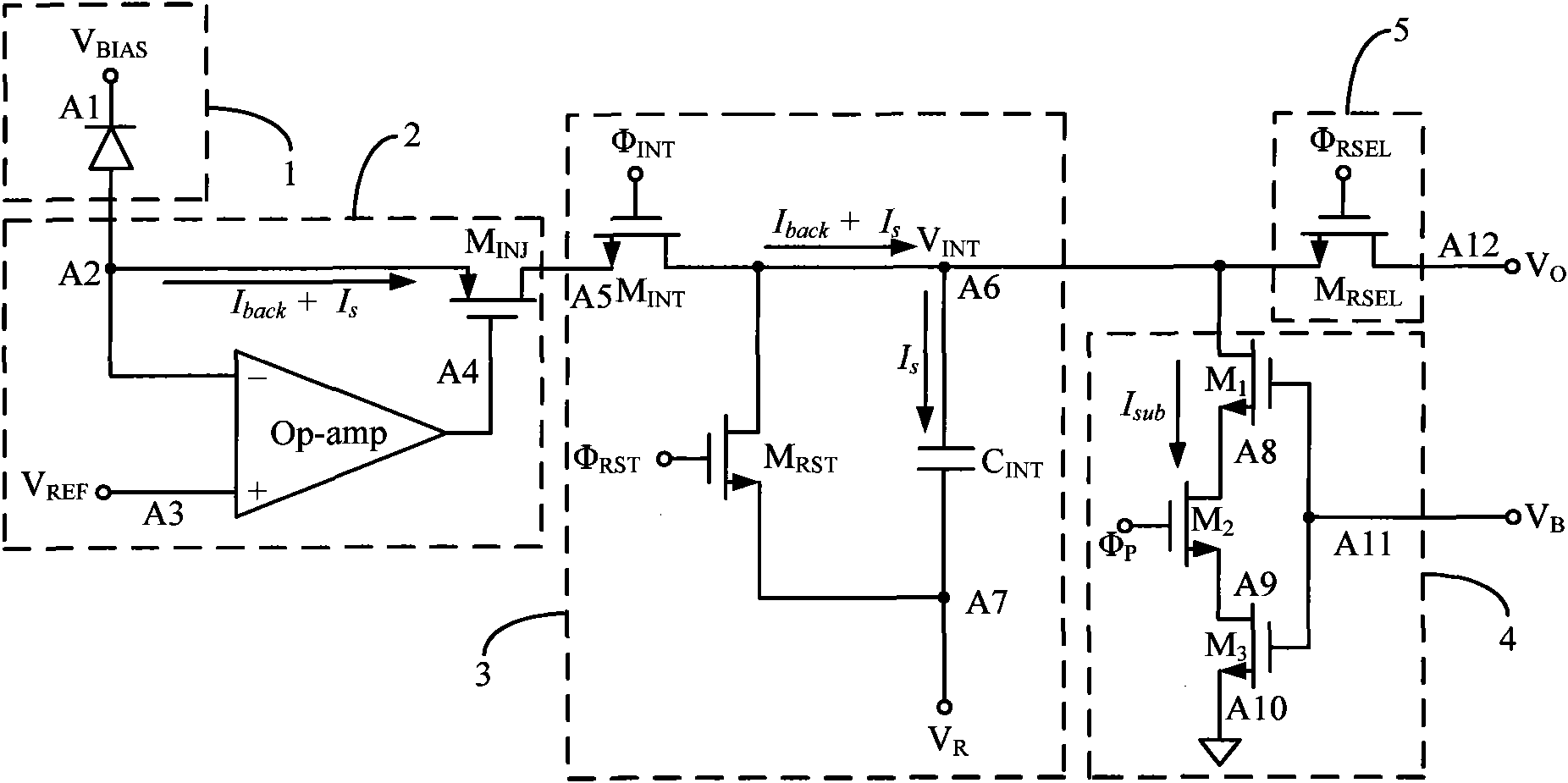 Staged background suppression method of ultrared focal plane readout circuit