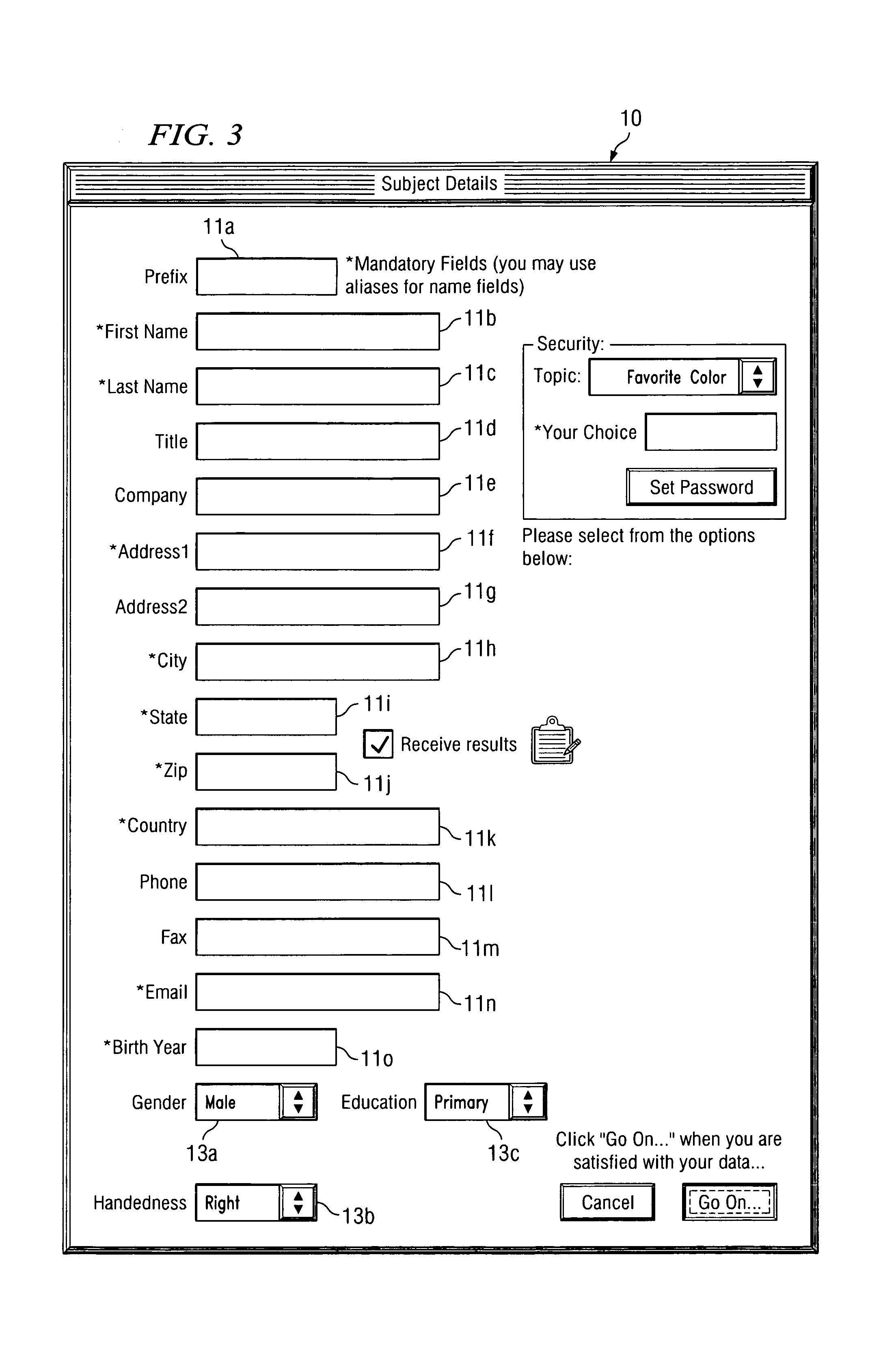 Psychological testing method and apparatus