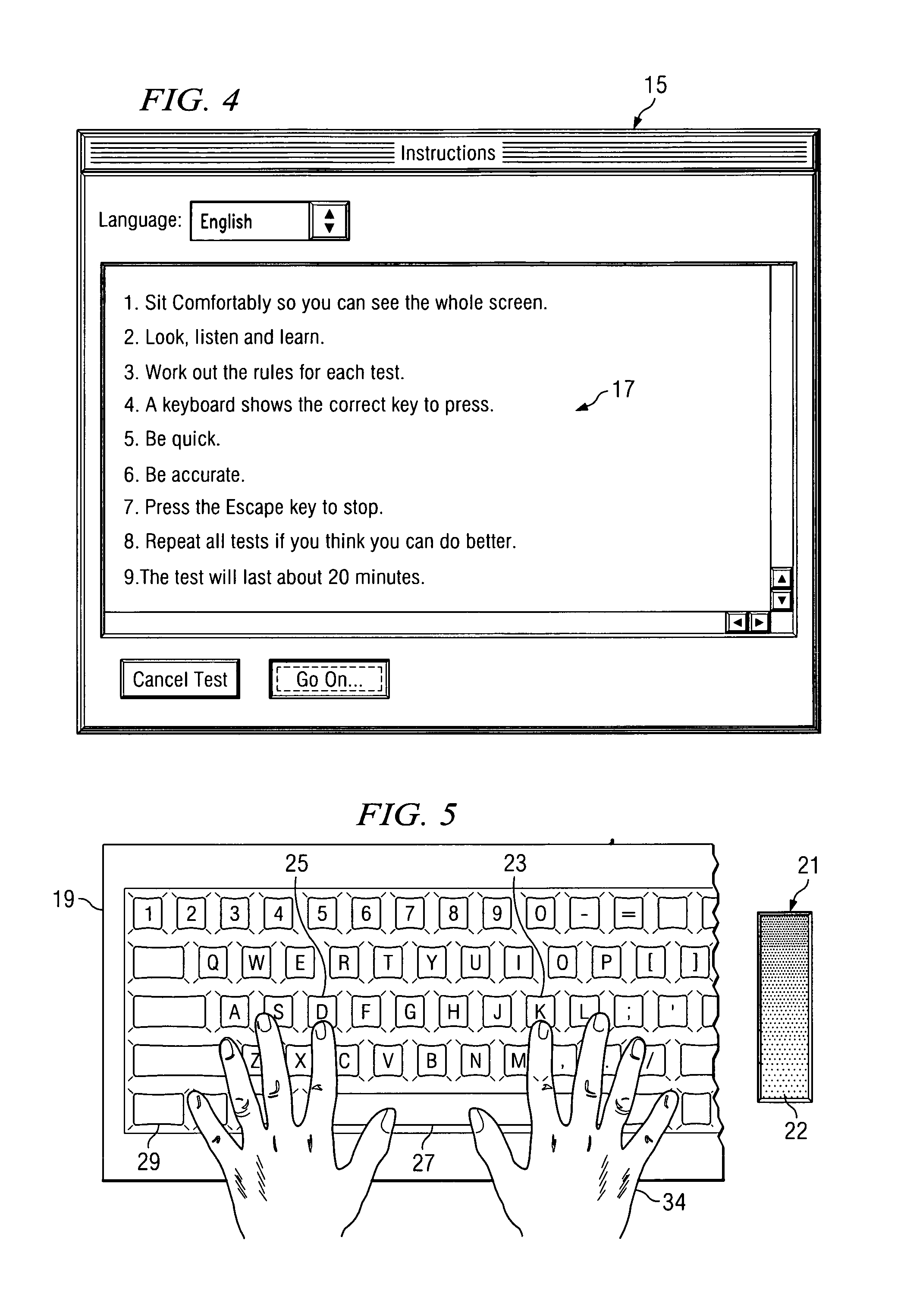 Psychological testing method and apparatus