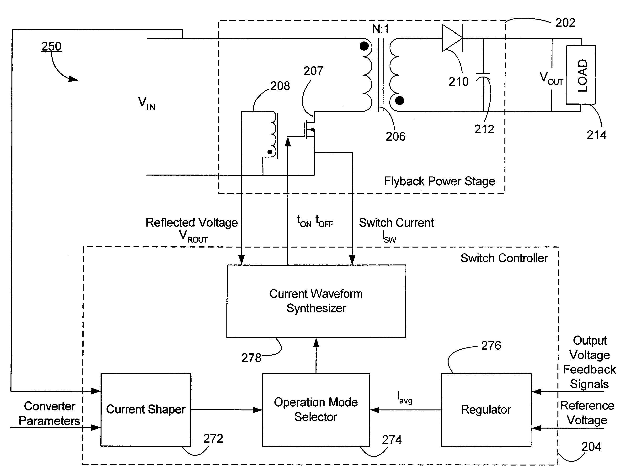 System and method for input current shaping in a power converter