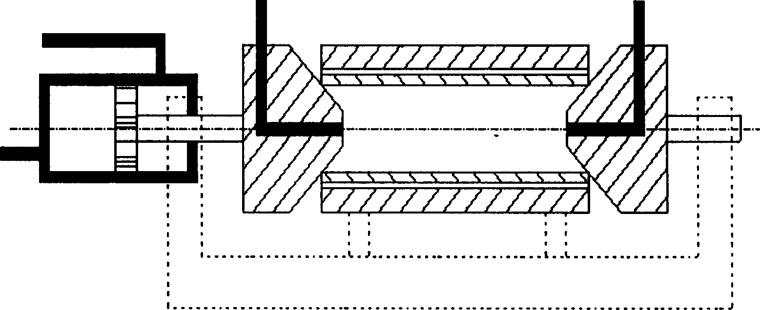 Hydraulic shaping device of stainless steel lined compound pipe and its shaping method