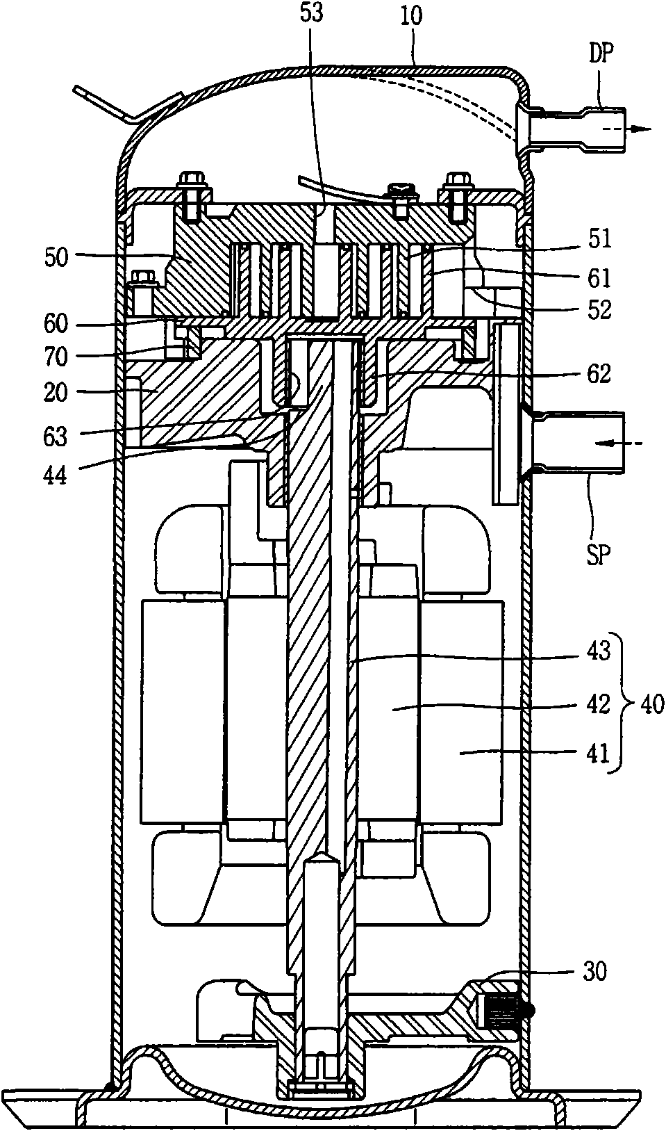 Vortex type compressor