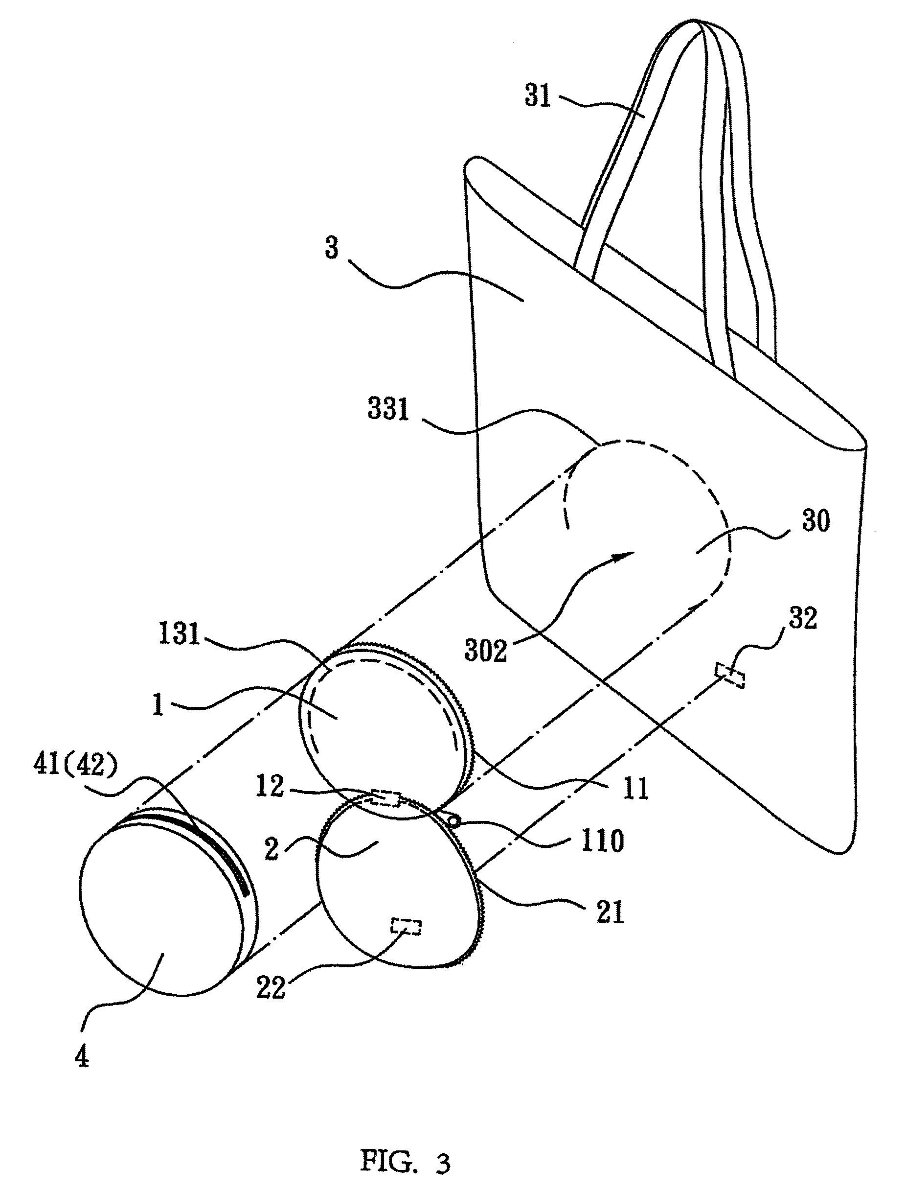 Cover-type containing structure for flexible enclosures