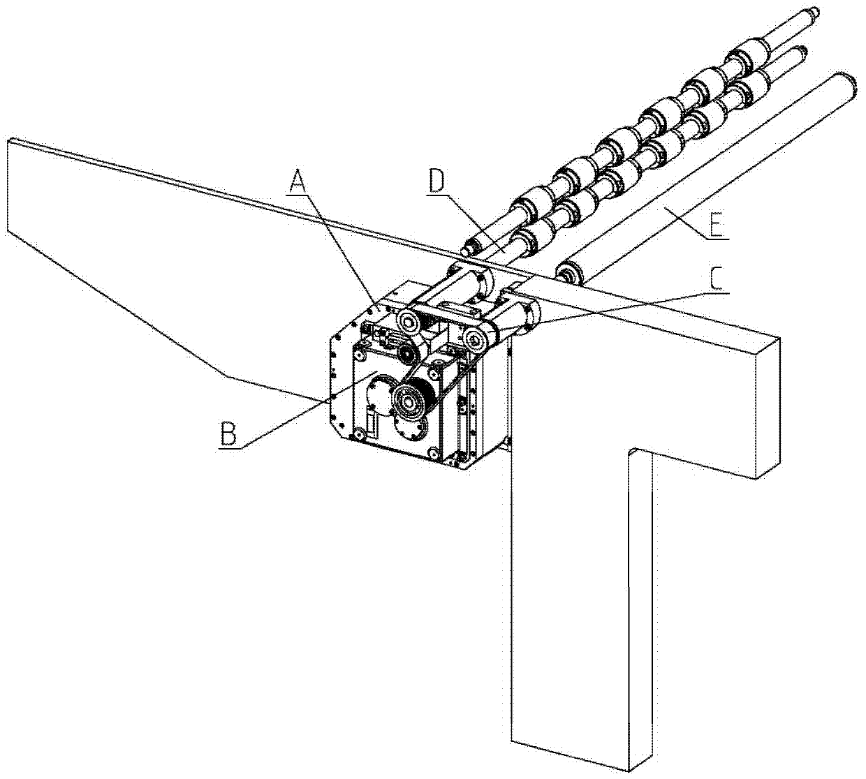 Variable transmission paper feed mechanism for die-cutting machine