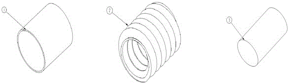 An extruder screw with internal and external spirals