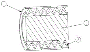 An extruder screw with internal and external spirals