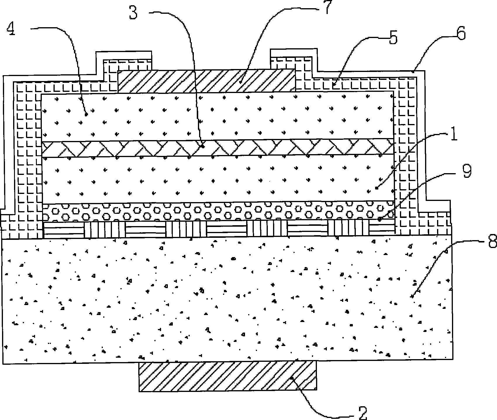 Silica gel protected LED chip and manufacturing method thereof