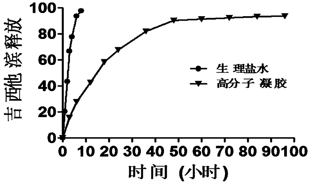 High molecular gel used for bladder irrigation targeting delivering of pharmacologically active substances to bladder cancer, and preparation method thereof