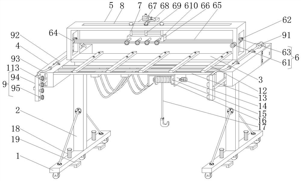 An easy-to-use crane metal dust cleaning device