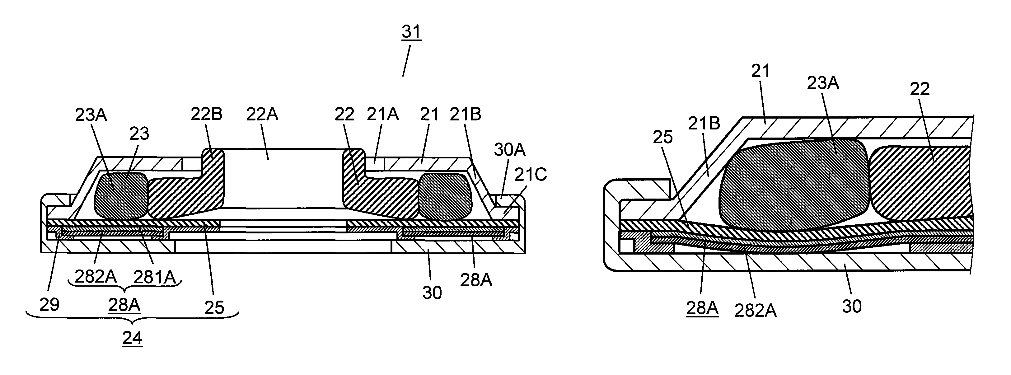 Pressure sensitive switch and input device using pressure sensitive switch