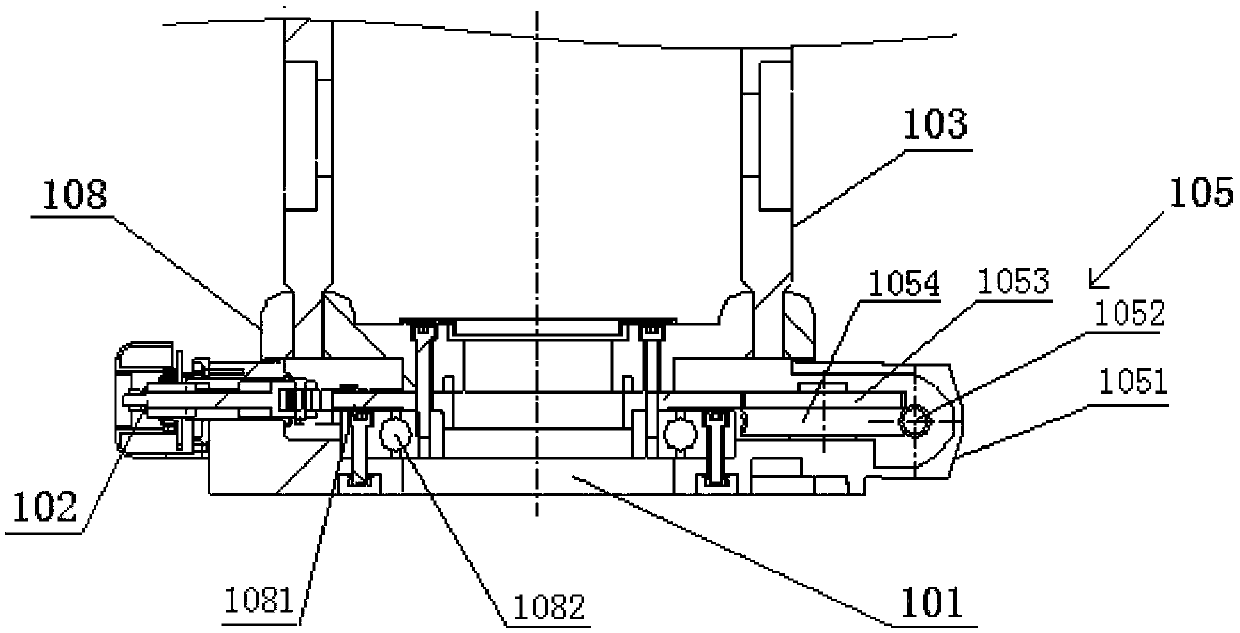 Rotary drilling machine with adjustable perpendicularity